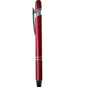 Basmalı Metal Gümüş Çizgili Kırmızı