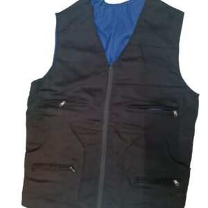 Yelek 4 Cepli Mavi-Siyah